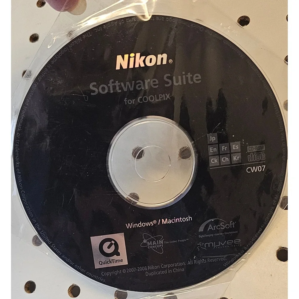 Nikon Software Suite for COOLPIX Windows Macintosh CD-ROM CW07 ArcSoft Muvee